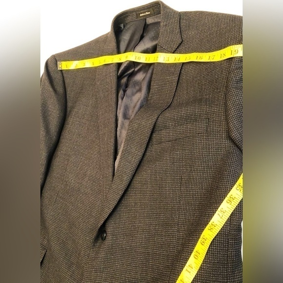 Jean Paul Germain Tweed Navy Blue Blazer Sport Coat Wool Blend Mens 50R - Picture 12 of 16